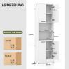 GIANTEX Bathroom Tall Cabinet, 56 x 30 x 190 cm, White view 3