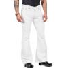 Men's Flared Jeans, Dark Blue Washed Wide-Leg Pants view 2