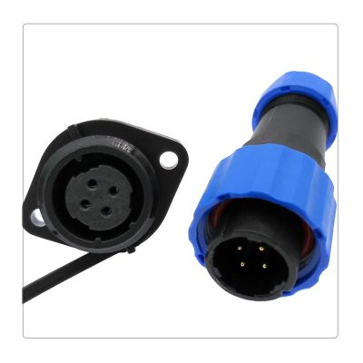 CXVFY Waterproof SP16 IP68 Cable Connector Plug and Socket, Male and Female, 2–9 Pin (Flange, 9P)