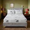 Lemfux 4-Piece Cotton Bedding Set for Double Bed, Floral Pattern, White view 2