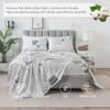 Lemfux 4-Piece Cotton Bedding Set for Double Bed, Floral Pattern, White view 3