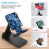 JTREHY Phone Holder, Blue Pattern, Adjustable Foldable Desktop Stand view 3
