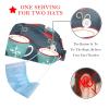 2 Women's Surgical Caps, Cute Ponytail Caps, Coffee Cup Christmas Design view 2