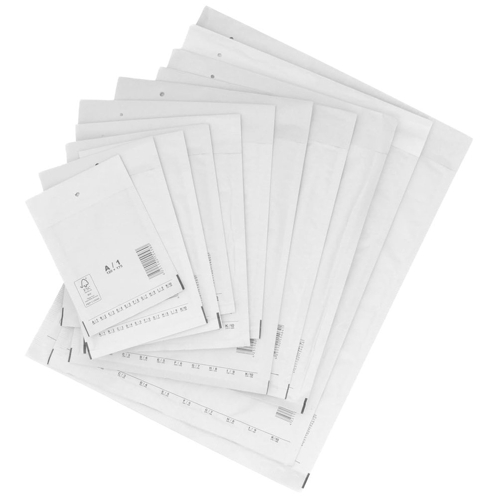 verpacking A1 White Air Bubble Mailers 120 x 175 mm, Self-Seal, 100 Pack