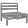 NQJIBUE Outdoor Furniture, Garden Furniture Sets, Center Sofa, Gray, Solid Pine view 1