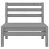 NQJIBUE Outdoor Furniture, Garden Furniture Sets, Center Sofa, Gray, Solid Pine view 2