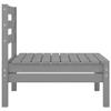 NQJIBUE Outdoor Furniture, Garden Furniture Sets, Center Sofa, Gray, Solid Pine view 3
