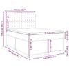 vidaXL Box Spring Bed with Mattress, Gray, 55.1 x 74.8 in, Faux Leather view 3