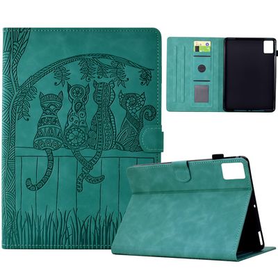 Vaitasy Case for Xiaomi Redmi Pad SE 11-inch (2023), Cute Cat Silhouette, Green