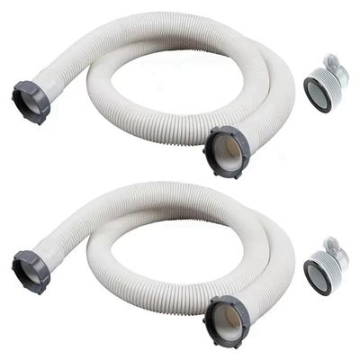 Breeshy 2-Piece 1.5-Inch Above-Ground Pool Hose Set with 2 Type B Adapters