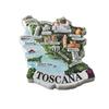 Tuscany Italy 3D Refrigerator Magnet Souvenir view 3