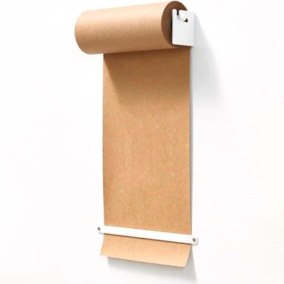 WQZzjm 36/48-Inch Drawing Organizer with Paper Roll, Wall-Mounted Kraft Paper Dispenser with Cutting Bar (36-Inch, One Color)