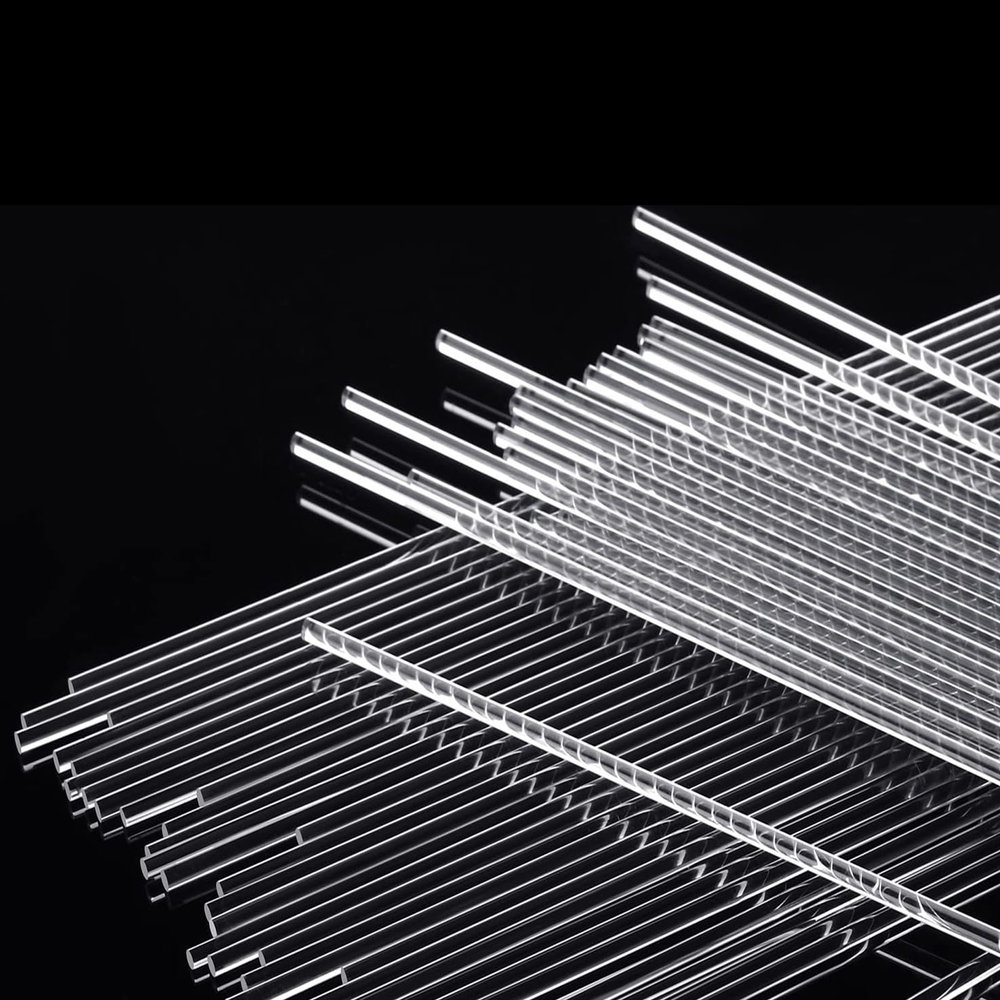 Clear Acrylic Round Rods, 25 cm, 3 mm Diameter, 30-Pack
