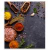 SMTDeco Stove Cover 45 x 52 cm, Tempered Safety Glass, Scratch- and Slip-Resistant, Splash Guard & Cutting Board for Induction/Ceramic Cooktops, 1-Piece, Blue Spice Bowl Design view 1