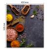 SMTDeco Stove Cover 45 x 52 cm, Tempered Safety Glass, Scratch- and Slip-Resistant, Splash Guard & Cutting Board for Induction/Ceramic Cooktops, 1-Piece, Blue Spice Bowl Design view 2