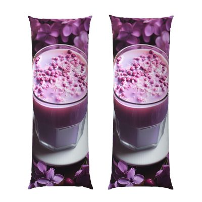 Purple Flower Body Pillowcase, 20 x 54 in, Super Soft