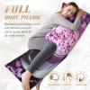 Purple Flower Body Pillowcase, 20 x 54 in, Super Soft view 4