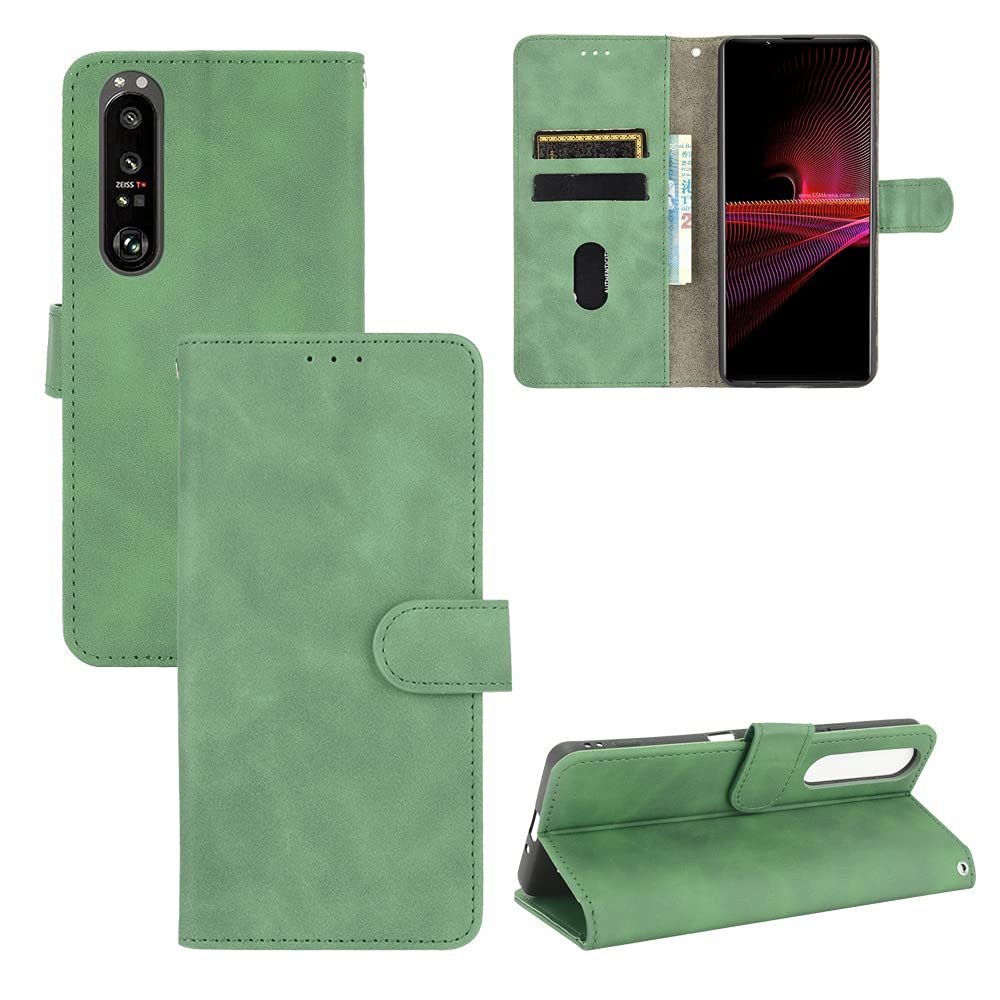Rfvzubemok Compatible with Sony Xperia 5 IV 5G Flip Wallet Case, Green