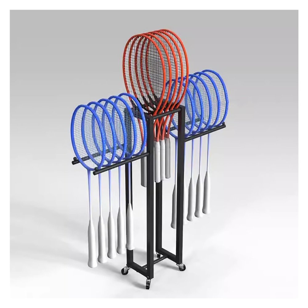 Racket Storage Rack with Sports Ball Organizer