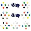 10 Sets Momentary Tactile Push Buttons, 4-Pin SMT/DIP, 12 × 12 mm, H = 9.8/9/16.8 mm, with Cap (SMT, Gray Cap, Type 2, H9.8 mm) view 2