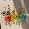 Sun and Moon Face Suncatcher with Crystal Prisms, Green view 2