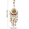 Sun and Moon Face Suncatcher with Crystal Prisms, Green view 4