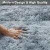 Small Shaggy Area Rug, Soft High-Pile Washable Rug with Non-Slip Backing, 50 x 120 cm, A19 view 2