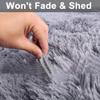 Small Shaggy Area Rug, Soft High-Pile Washable Rug with Non-Slip Backing, 50 x 120 cm, A19 view 3