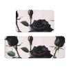 KLAMN Washable, Non-Slip Kitchen Rugs and Mats, Set of 2 Absorbent Kitchen Floor Mats with Gothic Black Roses view 1
