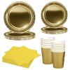 MORAINJAY 68-Piece Gold Paper Tableware Set view 1