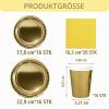 MORAINJAY 68-Piece Gold Paper Tableware Set view 2