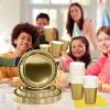 MORAINJAY 68-Piece Gold Paper Tableware Set view 4