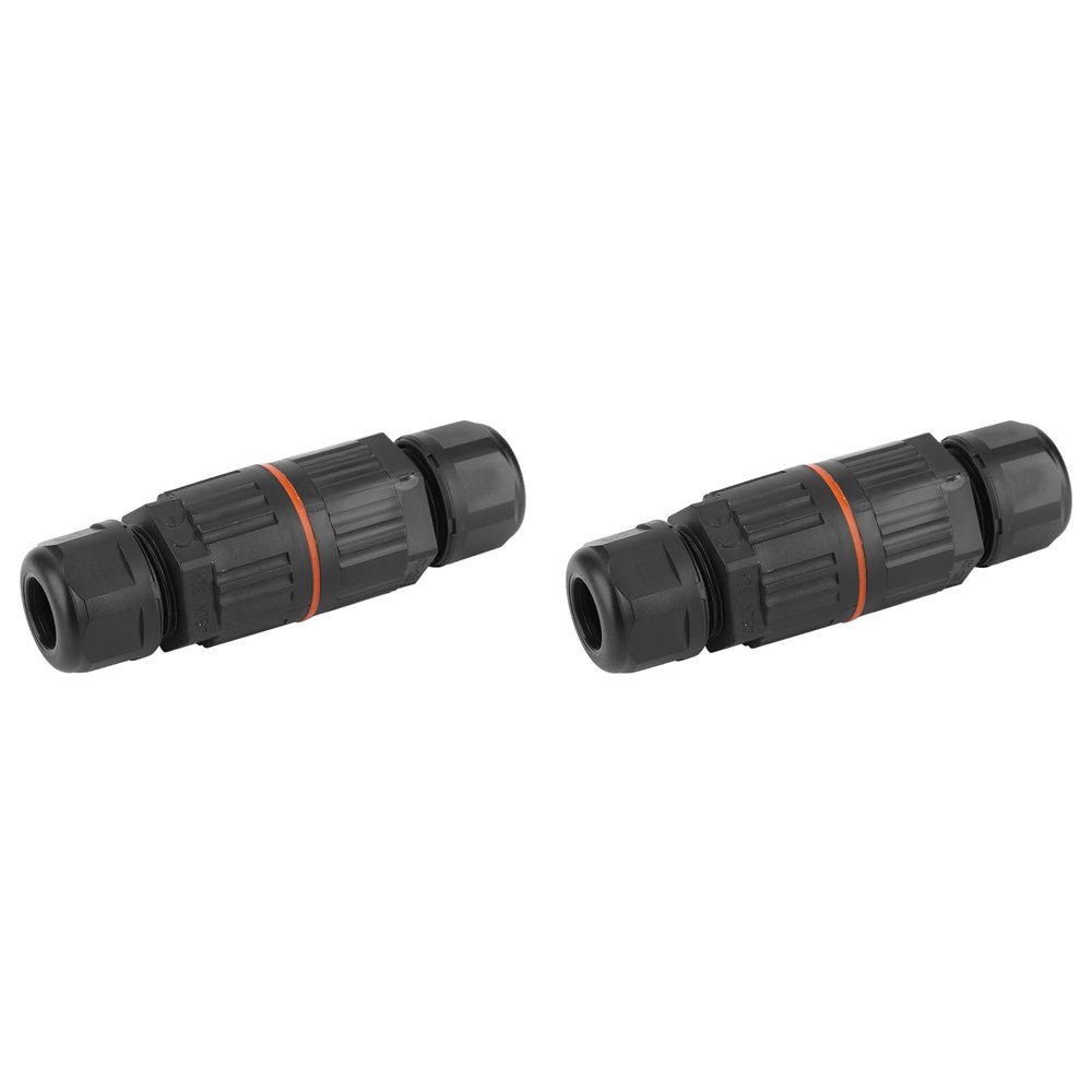 2-Pack IP68 Waterproof Junction Boxes, 3-Pole, Flame-Retardant Nylon