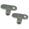 5 x 5 mm Square Key for Radiator Bleed Valves, Zinc Alloy, Essential Accessory (D) view 3
