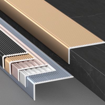 Aluminum Alloy Stair Edge Protector with Anti-Slip Surface