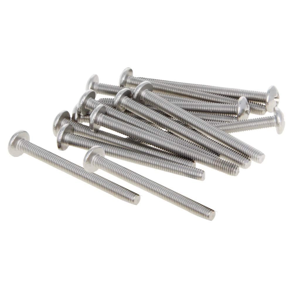 M3 x 35 mm 304 Stainless Steel Phillips Round-Head Machine Screws, 15-Pack