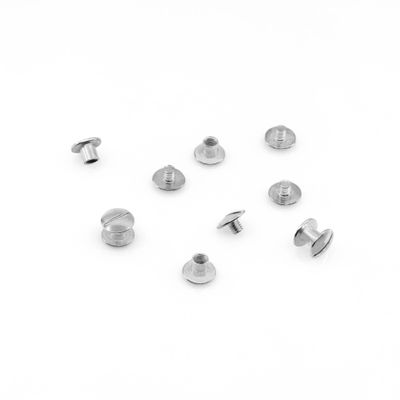 KLEBASTO Bookbinding Screws, Nickel-Plated, 7 mm, 100 pcs.