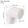 Quick Connector for Flexible Hose, PVC Pipe, 40 mm, 90-Degree PVC Pipe Fitting, Elbow Coupling, 5-Pack view 2