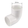 Quick Connector for Flexible Hose, PVC Pipe, 40 mm, 90-Degree PVC Pipe Fitting, Elbow Coupling, 5-Pack view 3
