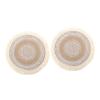 PAMINGONO Round Cotton-Linen Placemats, Nordic Style view 1