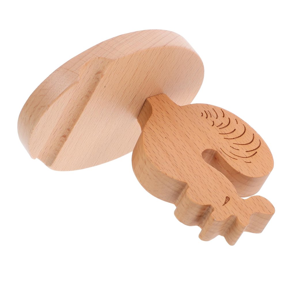 Housoutil Wooden Phone Stand, Cute Shape, Coffee Color