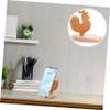 Housoutil Wooden Phone Stand, Cute Shape, Coffee Color view 4