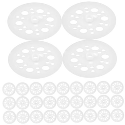 100 White Round Plastic Washers for Foam Insulation Boards