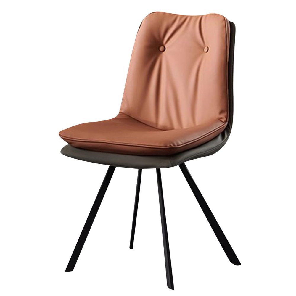 Preferspace Faux Leather Dining Chair with Metal Legs