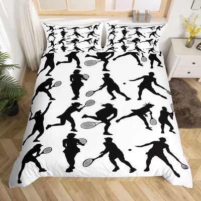 PUOJIEAT Tennis 3D Bedding Set, 155 x 220 cm, Microfiber