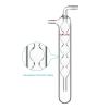 stonylab One-Piece Glass Vacuum Cold Trap, 225 mm, 10 mm Barbed Hose Connection, G3.3 Borosilicate Glass view 3