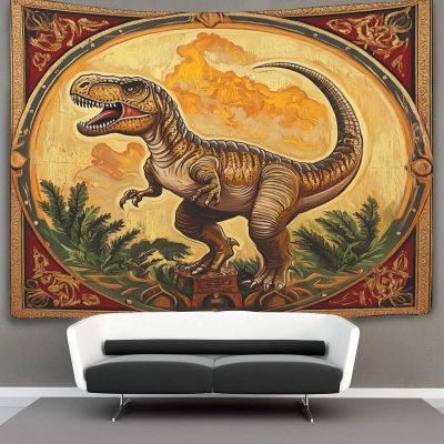 kaiyun 150 x 200 cm Tyrannosaurus Rex Wall Tapestry, 3D Wild Animal Print