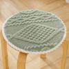Round Chair Cushion with Ties, Non-Slip, Green, 2-Pack, 35 × 35 cm view 2
