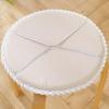 Round Chair Cushion with Ties, Non-Slip, Green, 2-Pack, 35 × 35 cm view 4