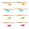 8-Piece Fishing Rod-Shaped Cake Decorations, Plastic Party Decor view 1
